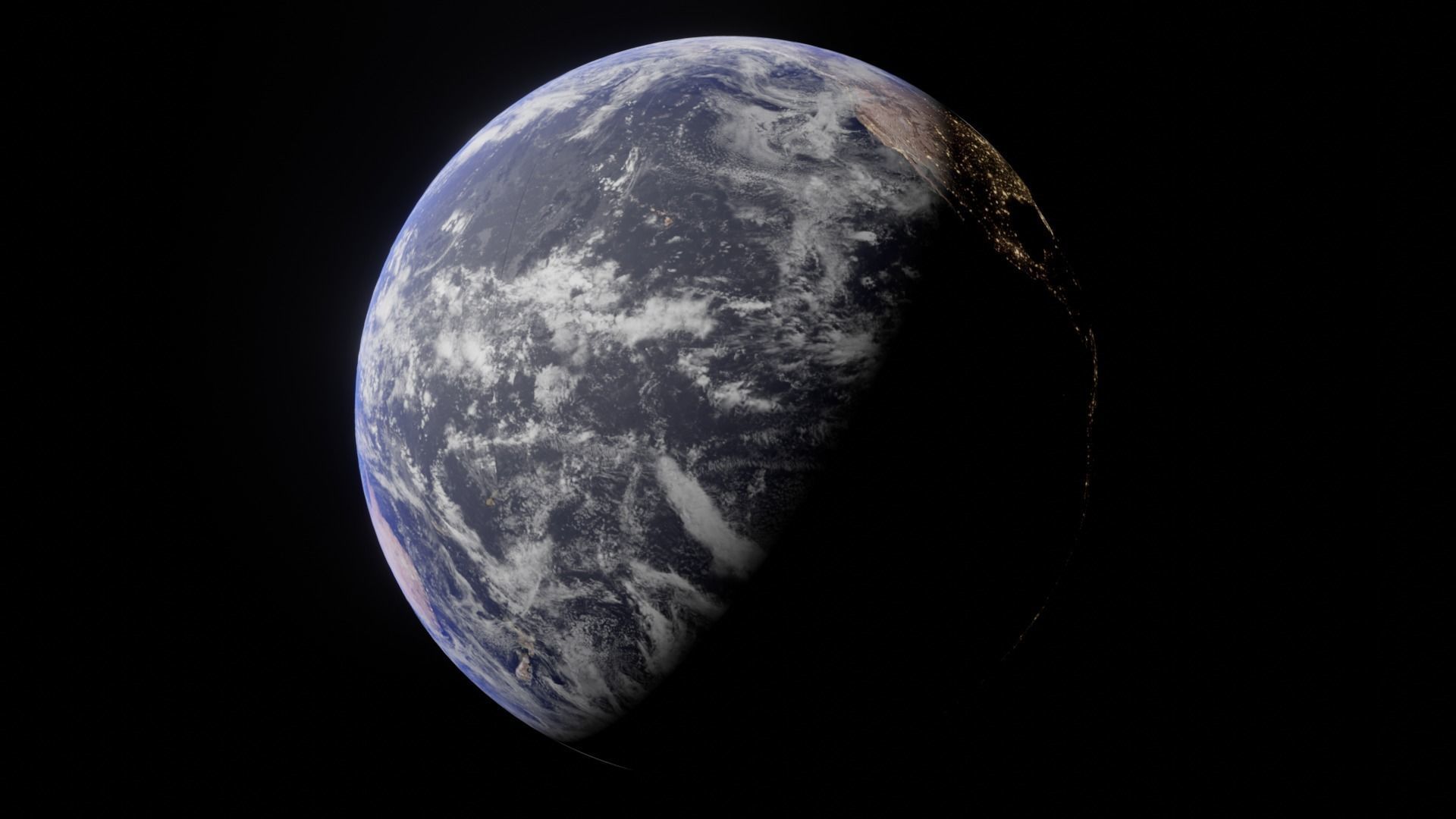 Earth - made in Blender  Low-poly 3D model_3