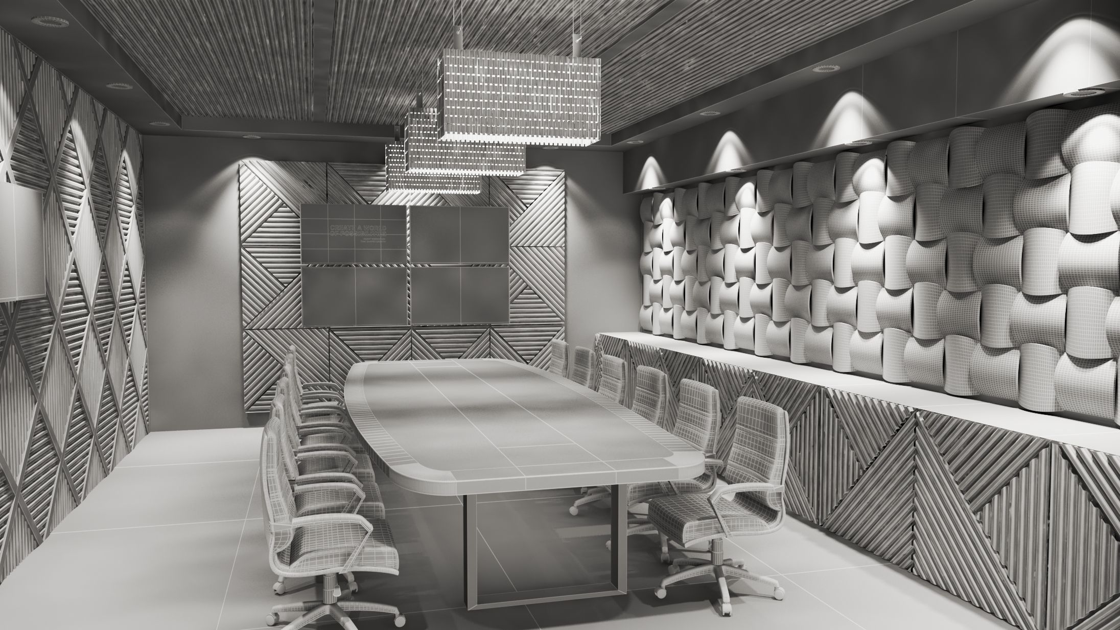 conference room interior 3d model 3D model_1