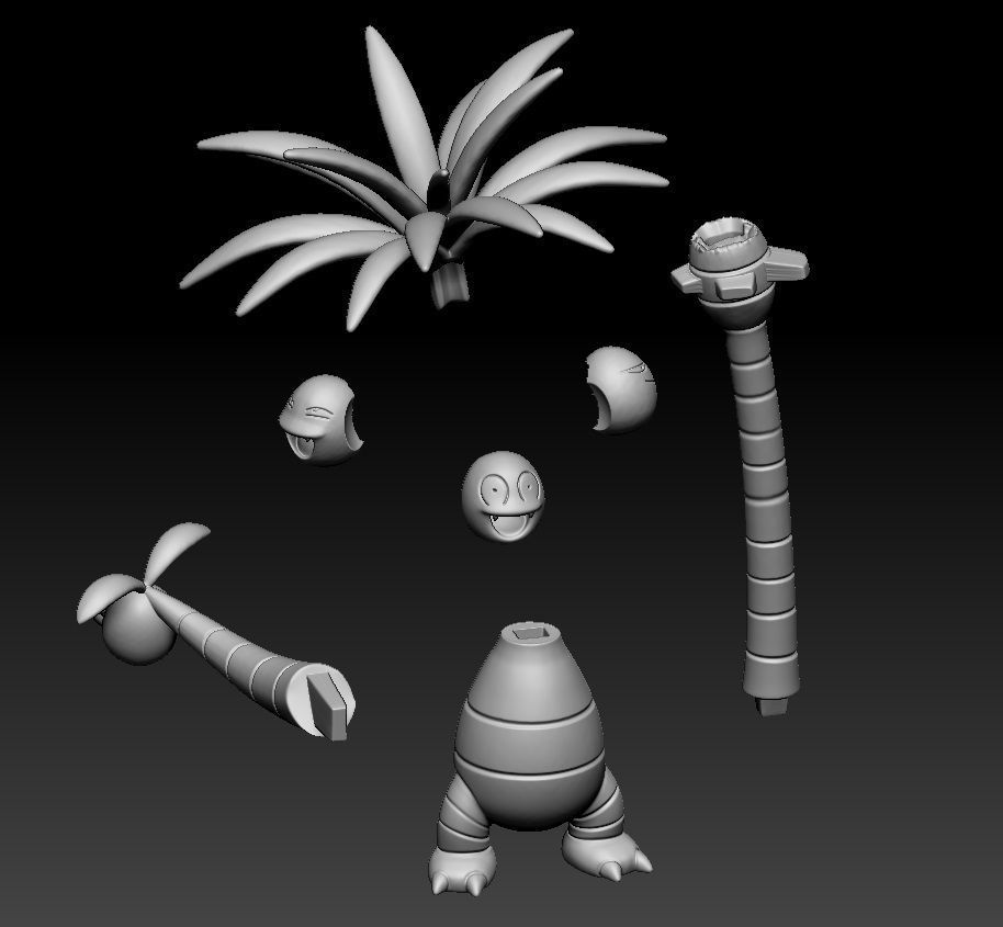 Pokemon Alolan Exeggutor 3D print model_2