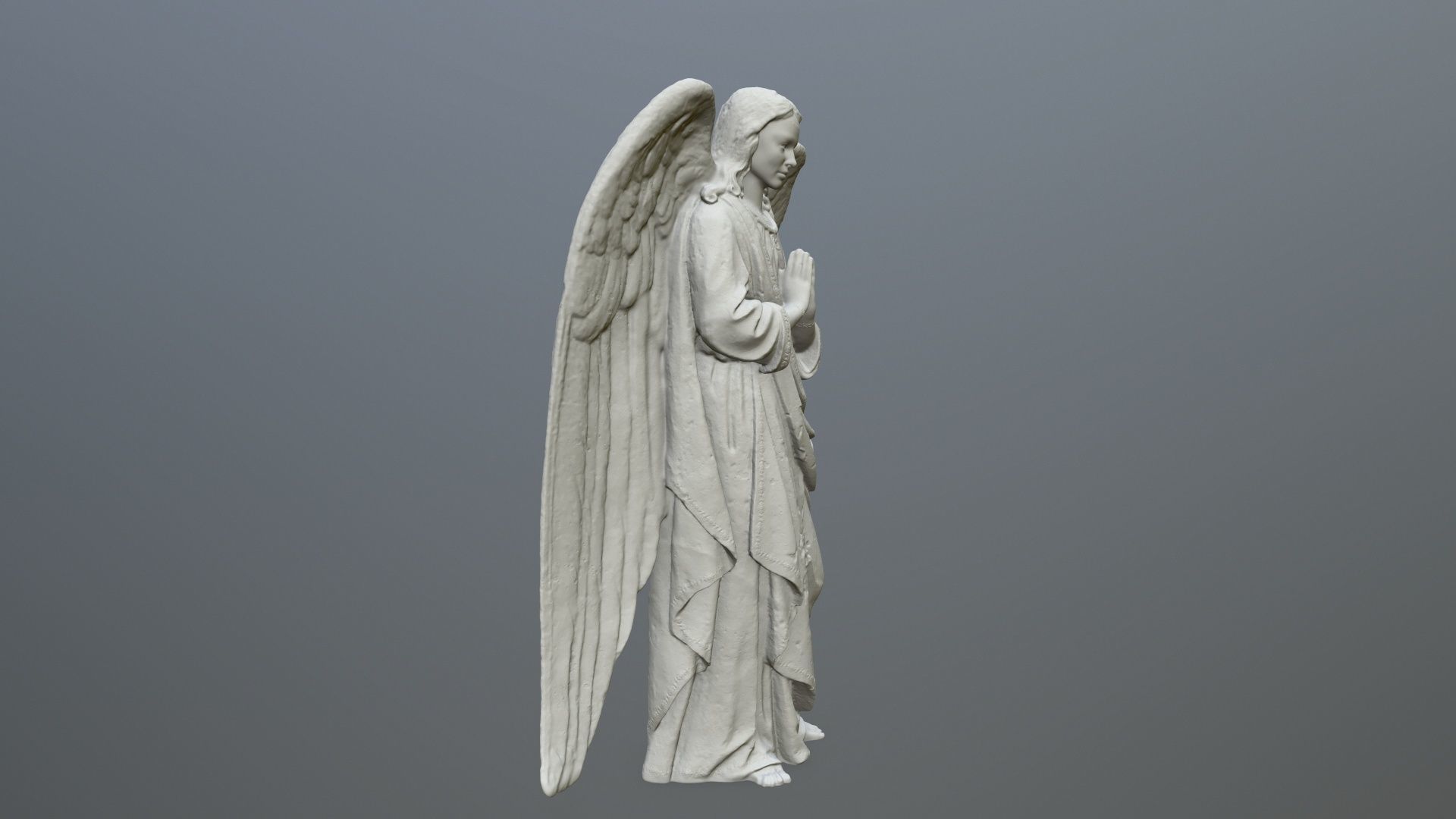 Angel Statue 04 3D print model_6