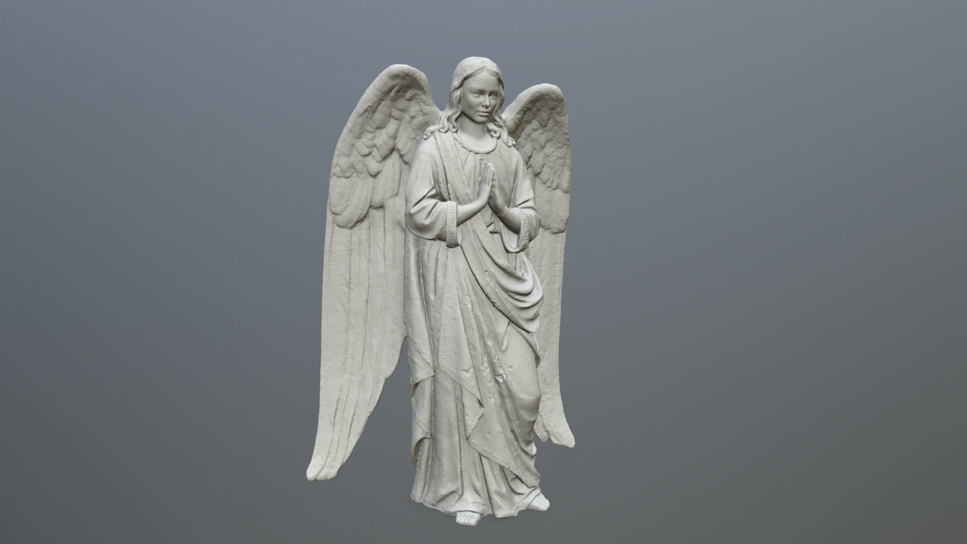 Angel Statue 04 3D print model_7