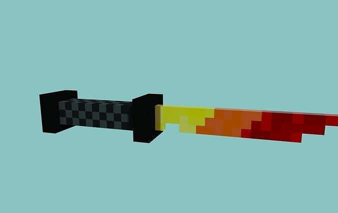 voxel knife 3D model