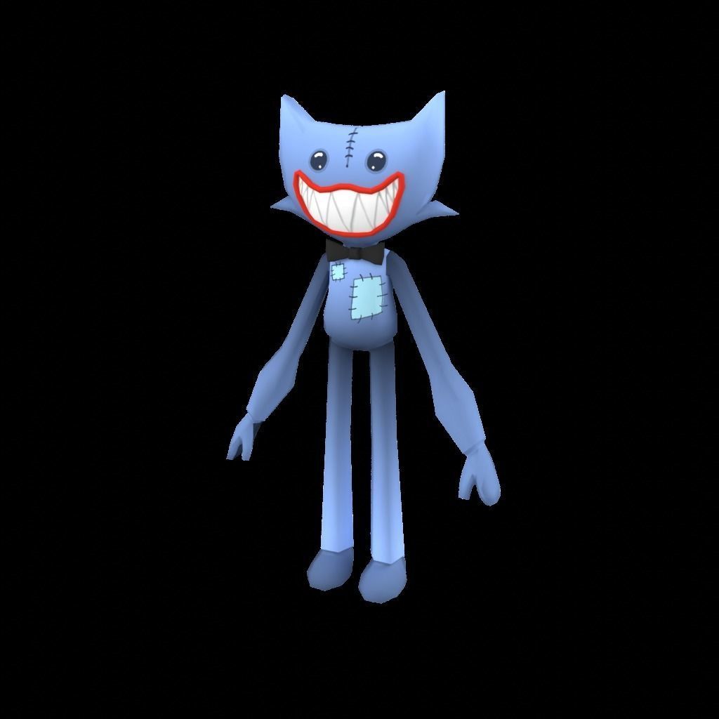 Poppy Huggy 3D Lowpoly Game Mobile  Low-poly 3D model_2