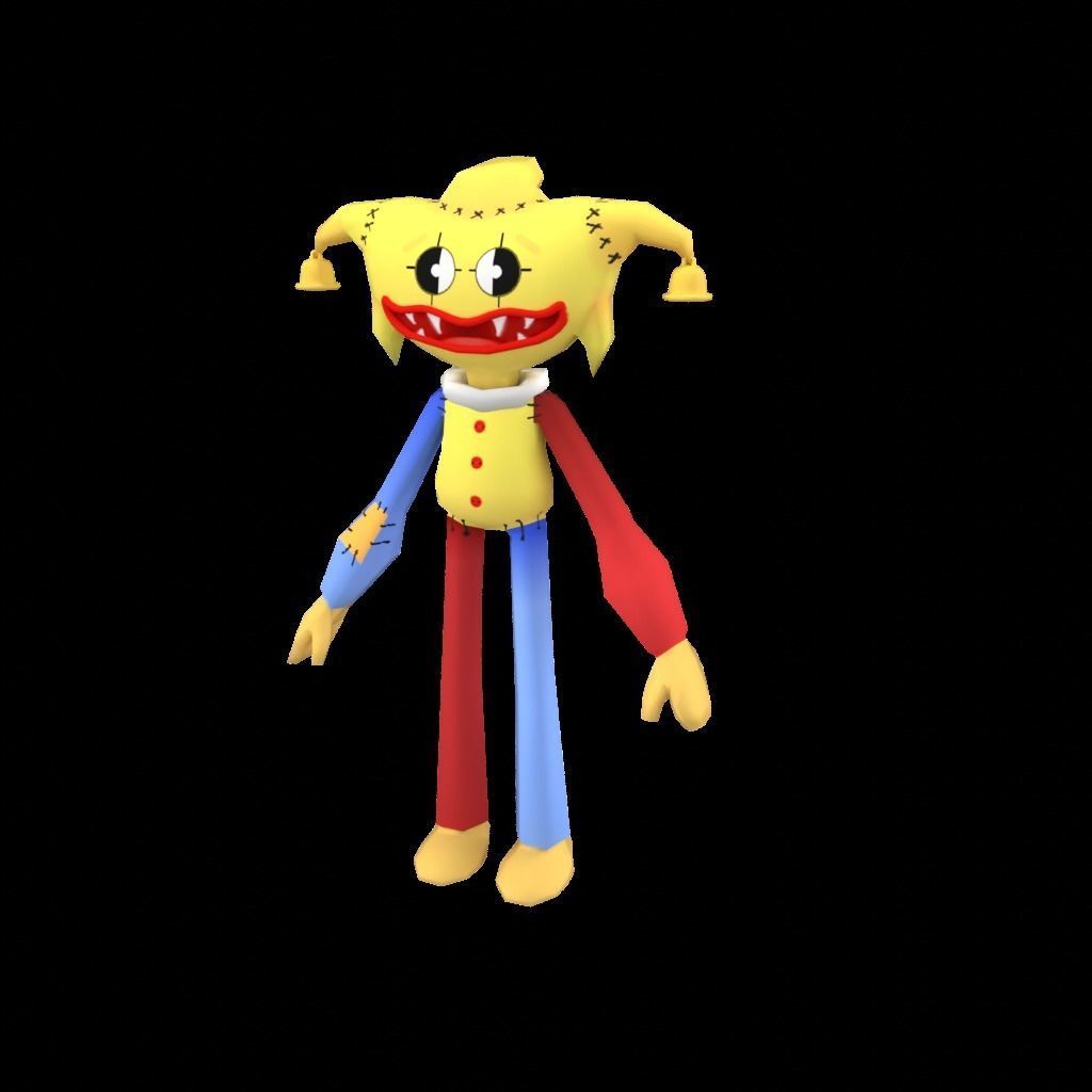 Poppy Huggy 3D Lowpoly Game Mobile  Low-poly 3D model_5