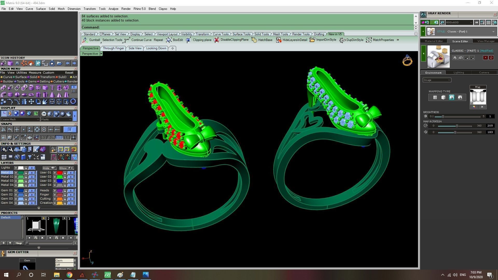 Modern Curved Diamond Women Ring Luxury Jewelry 3D Model 494 3D print model_13