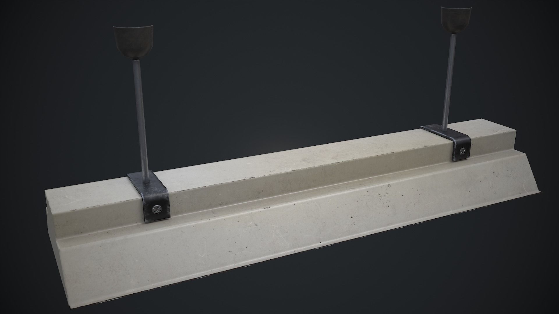 Industrial Fluorescent lamp Low-poly 3D model_8