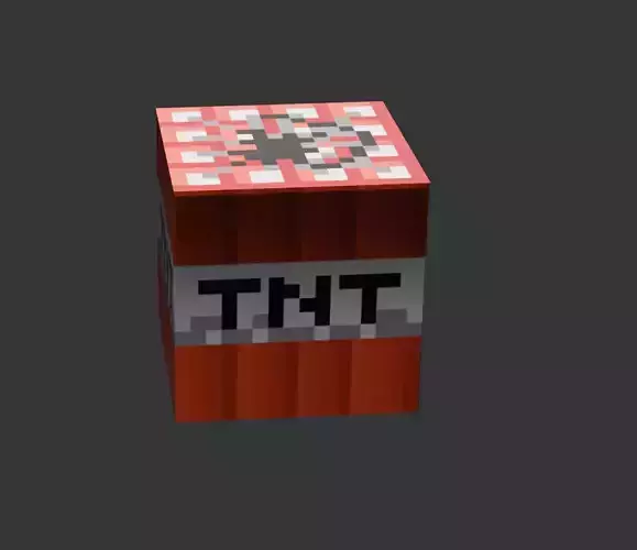 Minecraft TNT  Low-poly 3D model