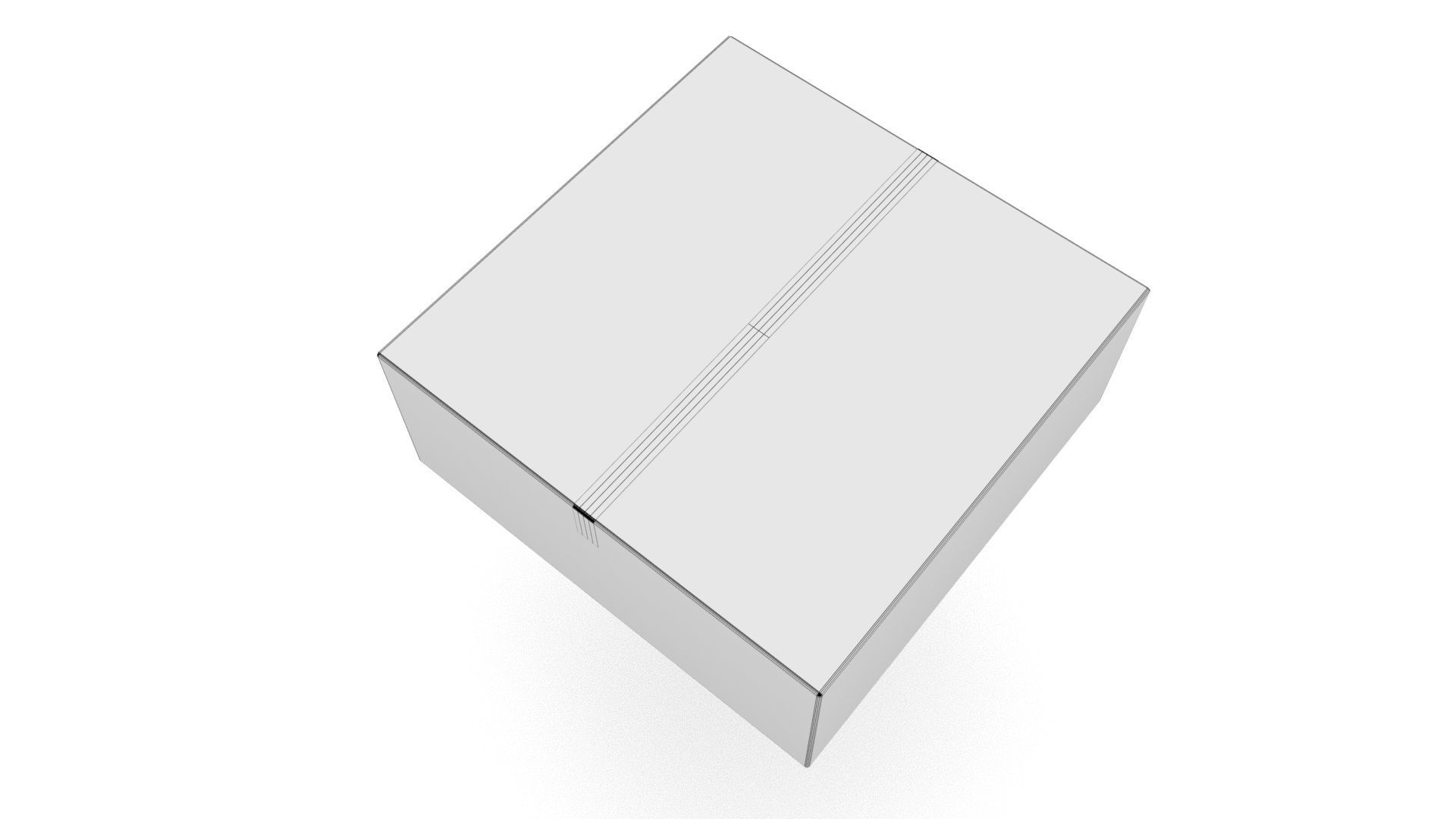 Cardboard box 14 3D model_9