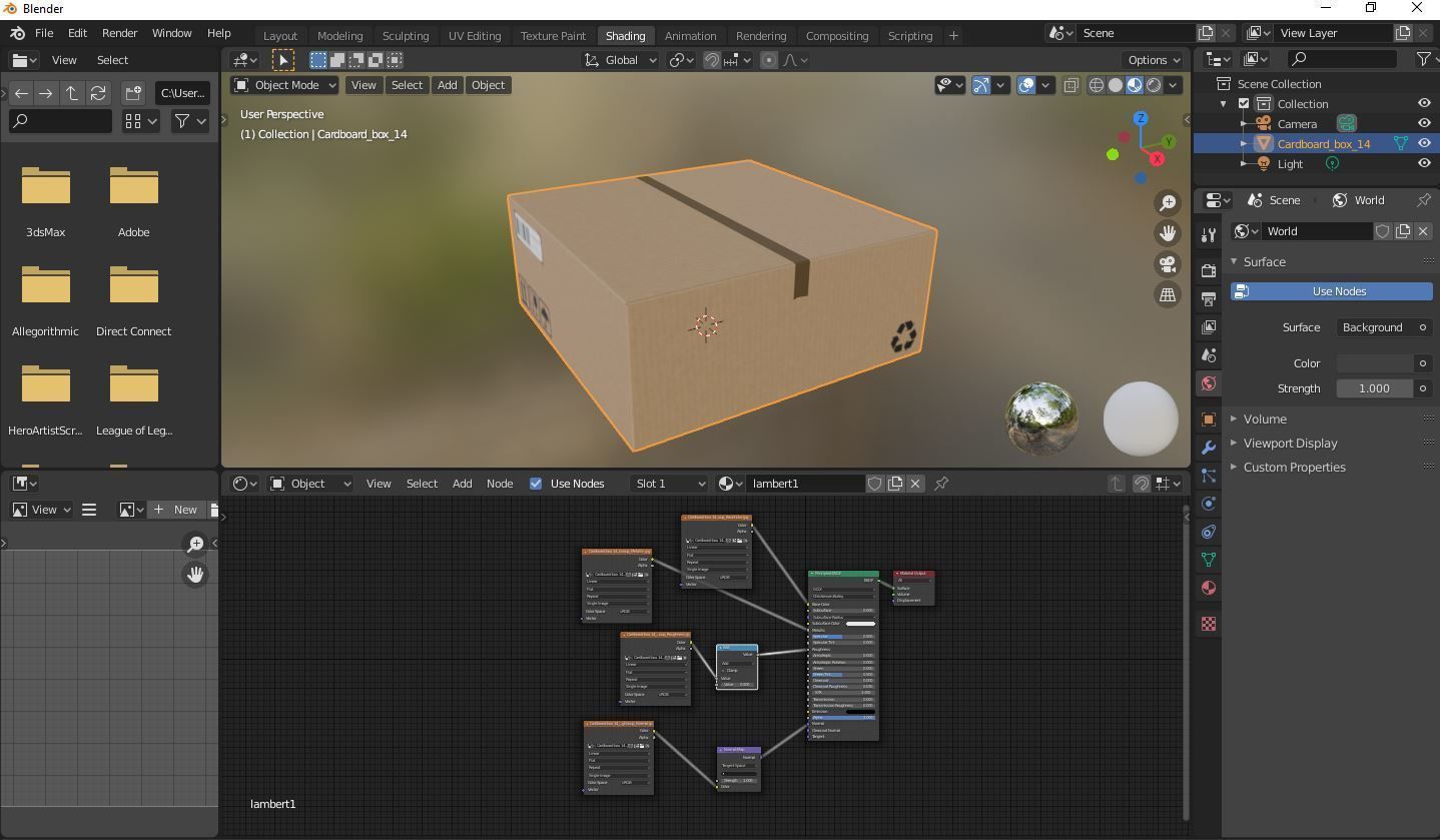 Cardboard box 14 3D model_12