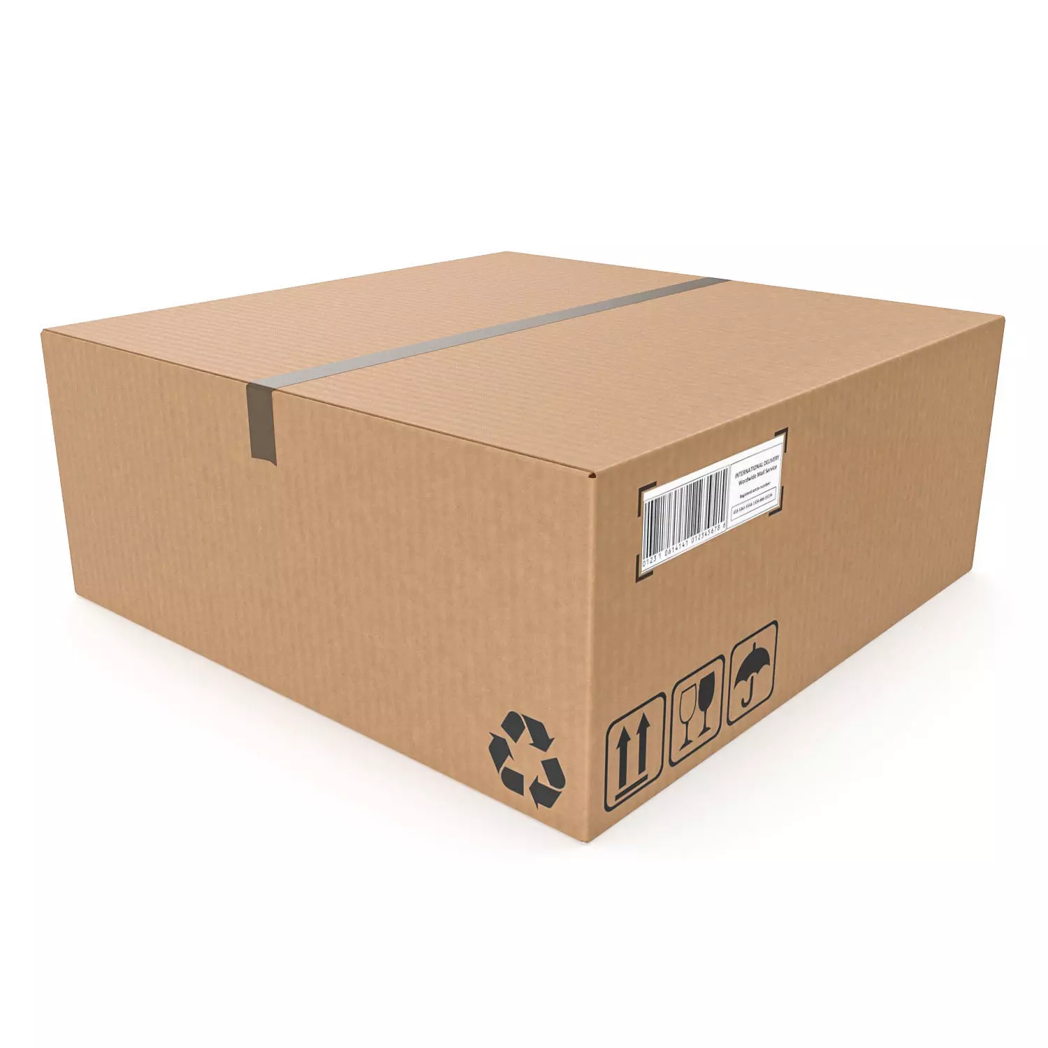 Cardboard box 14 3D model_0