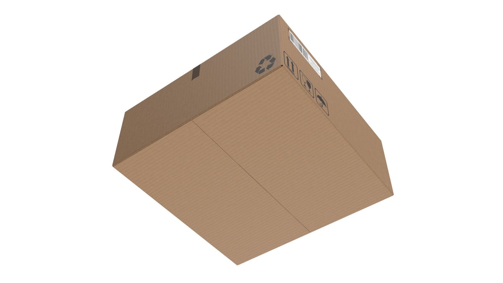 Cardboard box 14 3D model_6