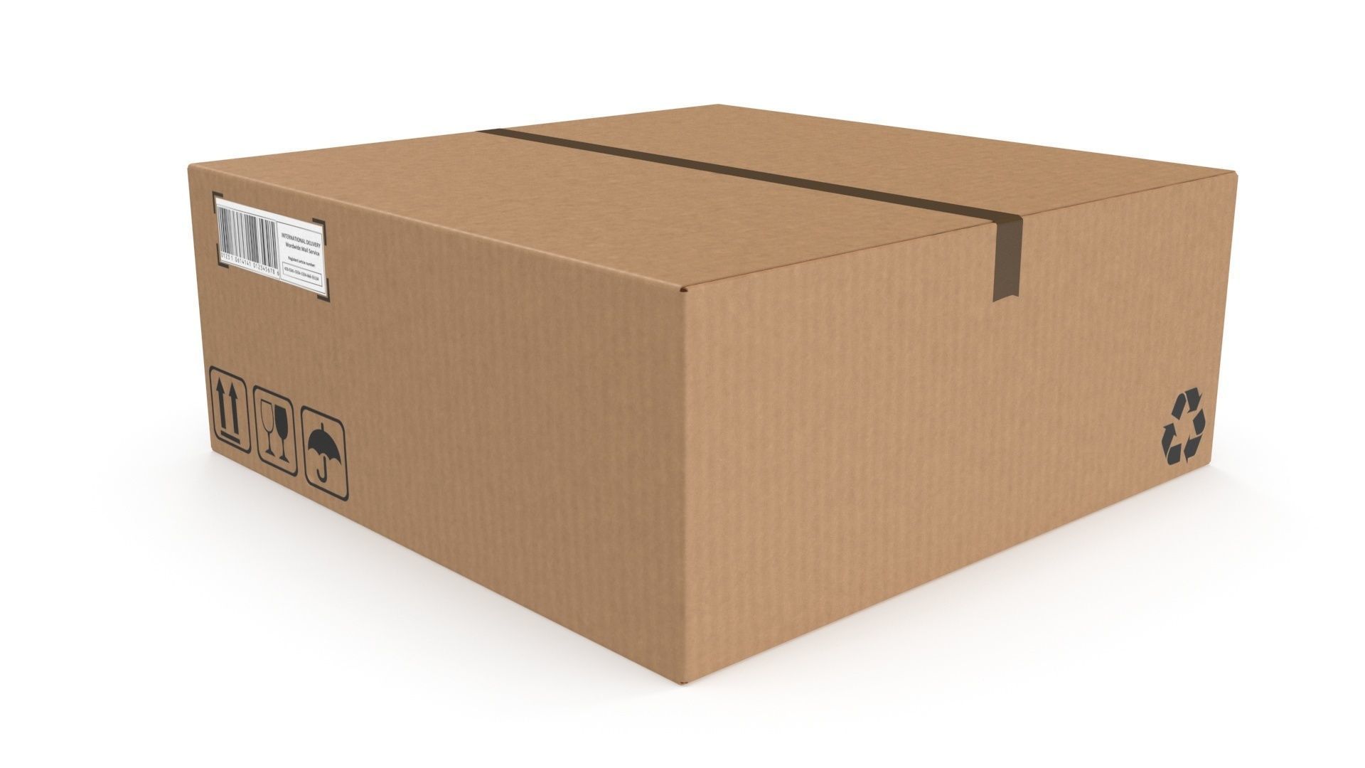 Cardboard box 14 3D model_3