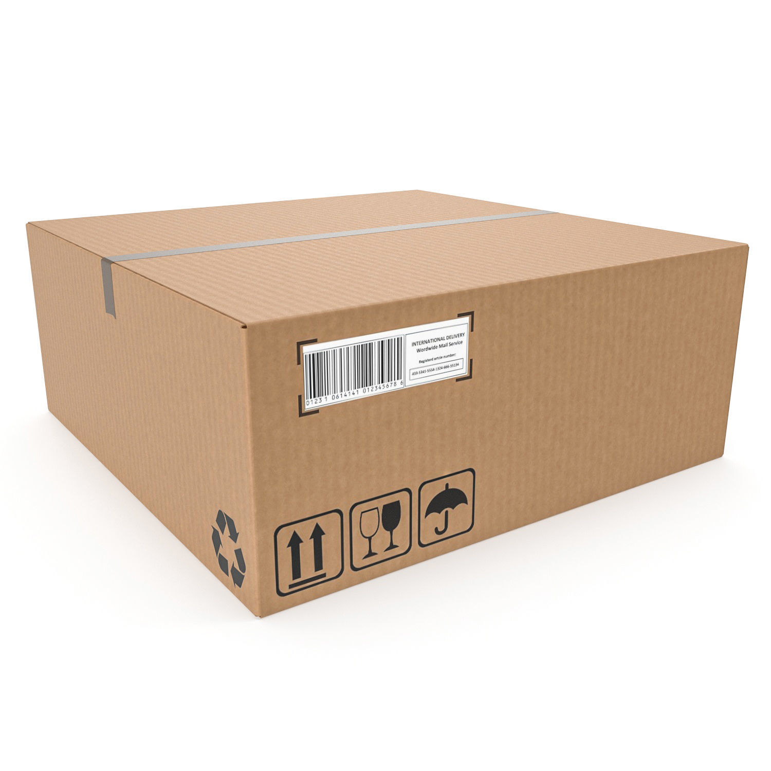 Cardboard box 14 3D model_1