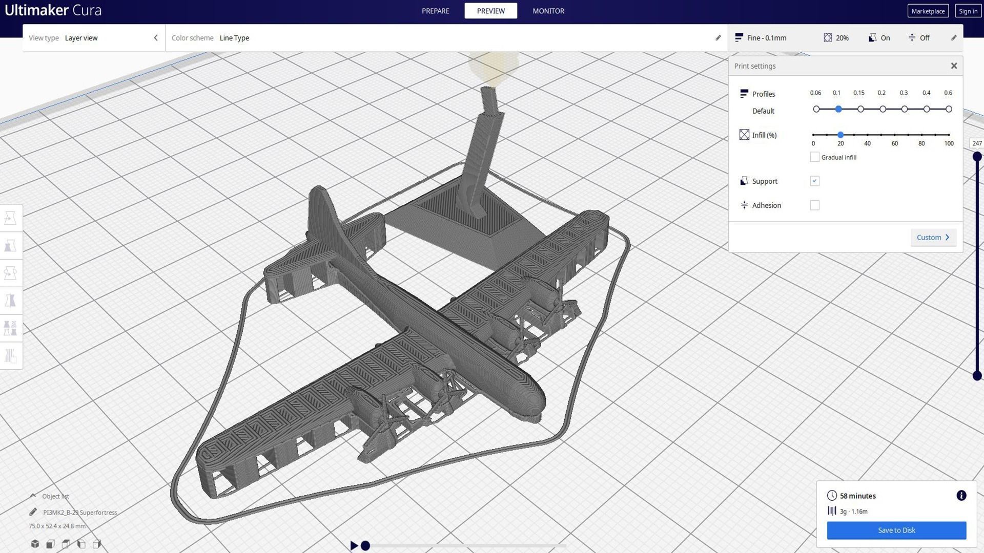 B-29 Superfortress Plane 3D print model_7