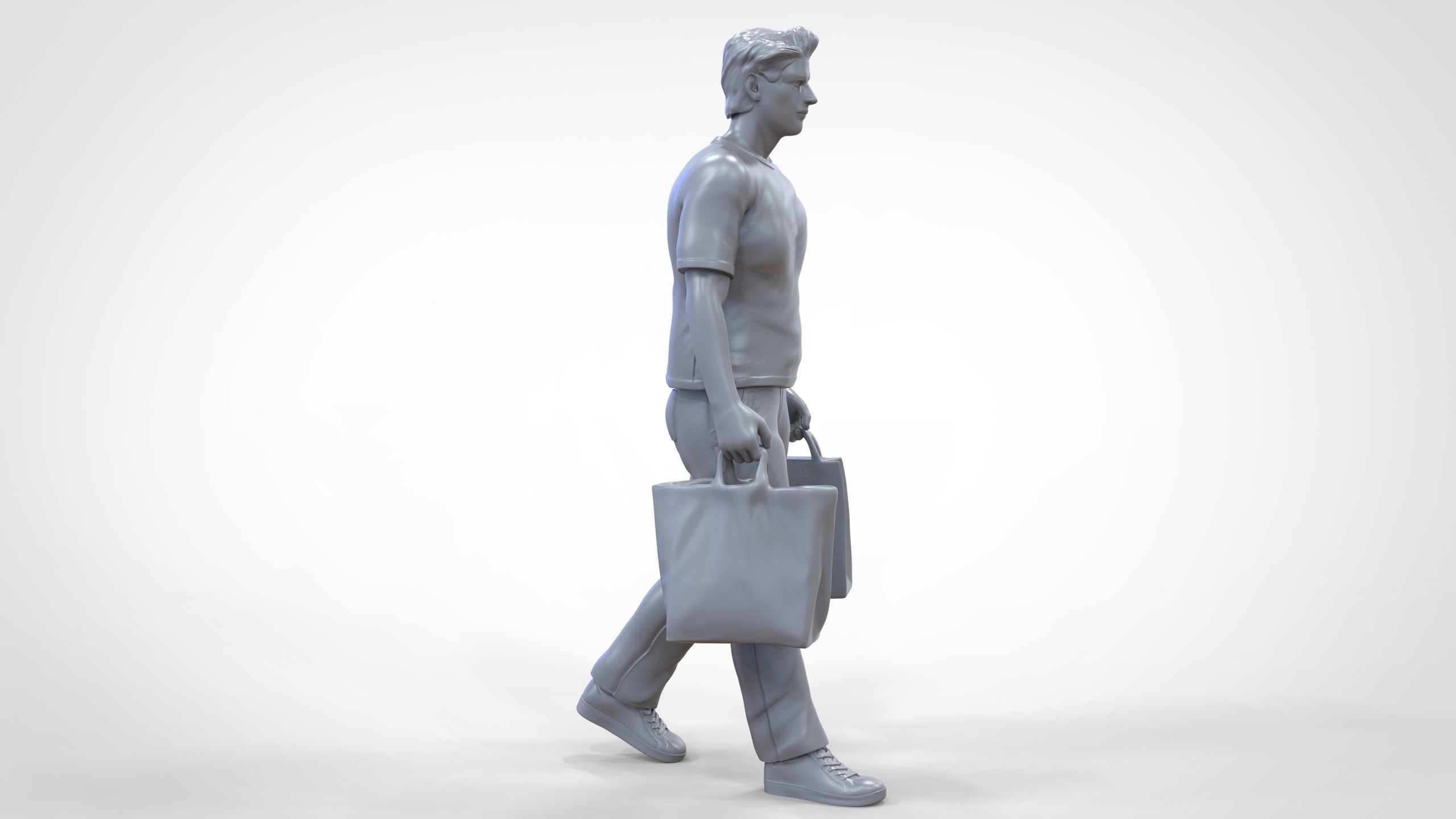 N1 Man in shopping with shopping bags 3D print model_23