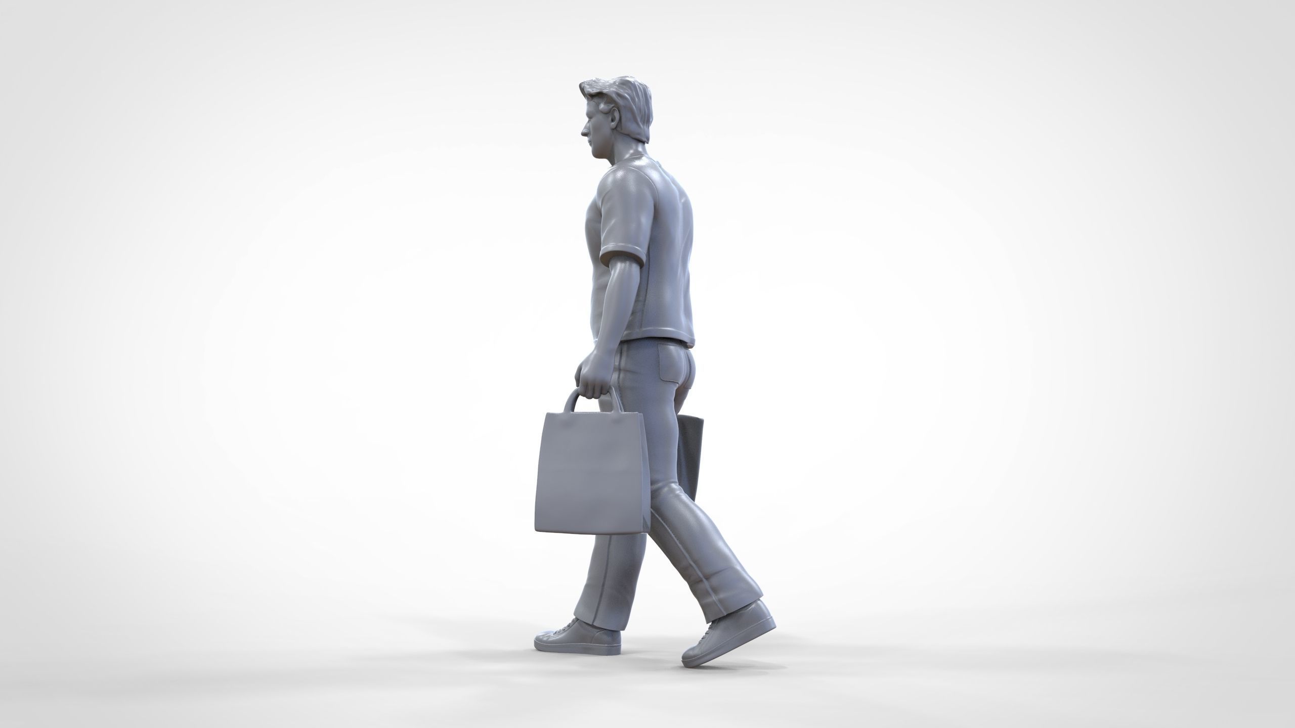 N1 Man in shopping with shopping bags 3D print model_28