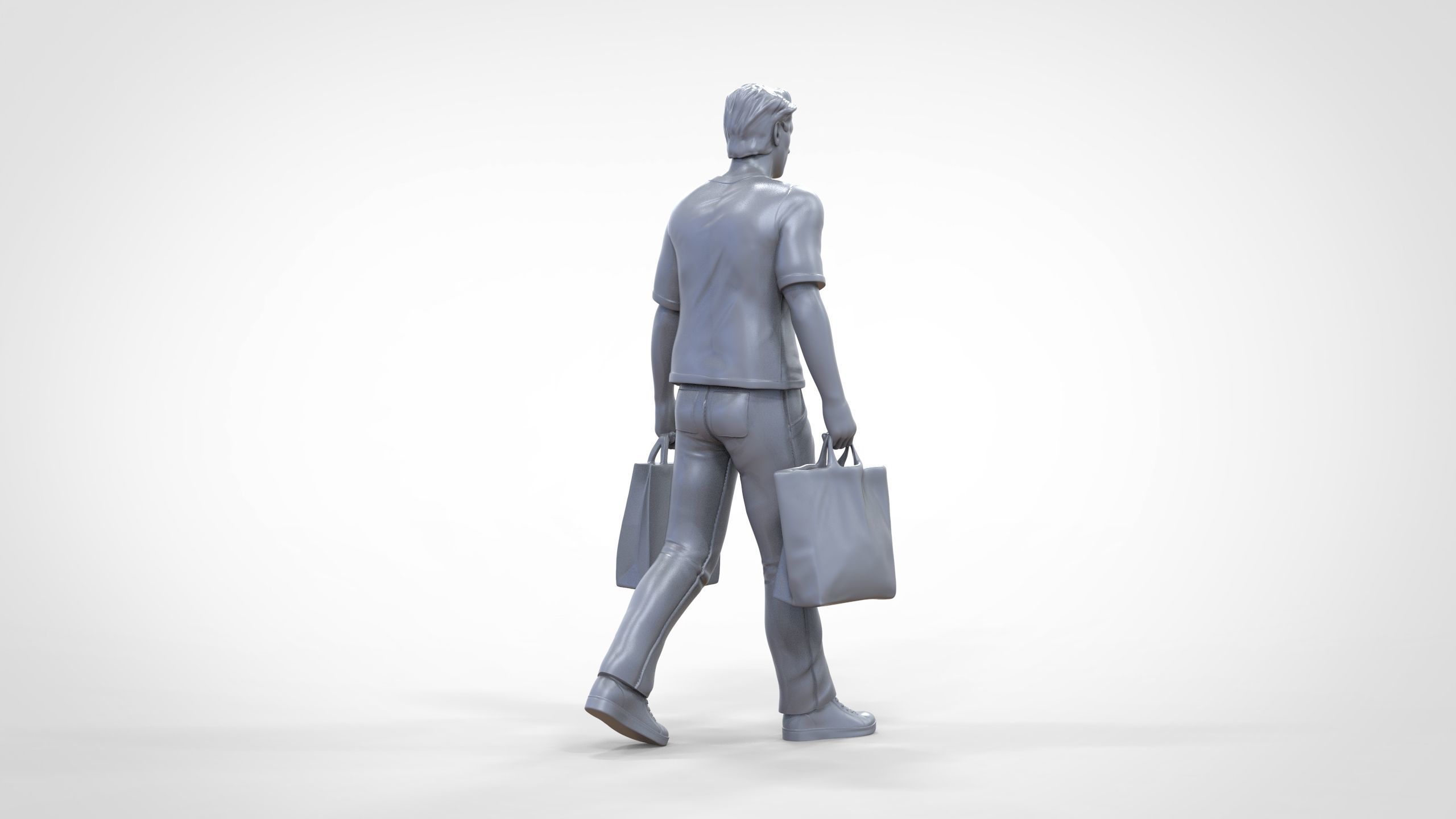 N1 Man in shopping with shopping bags 3D print model_25