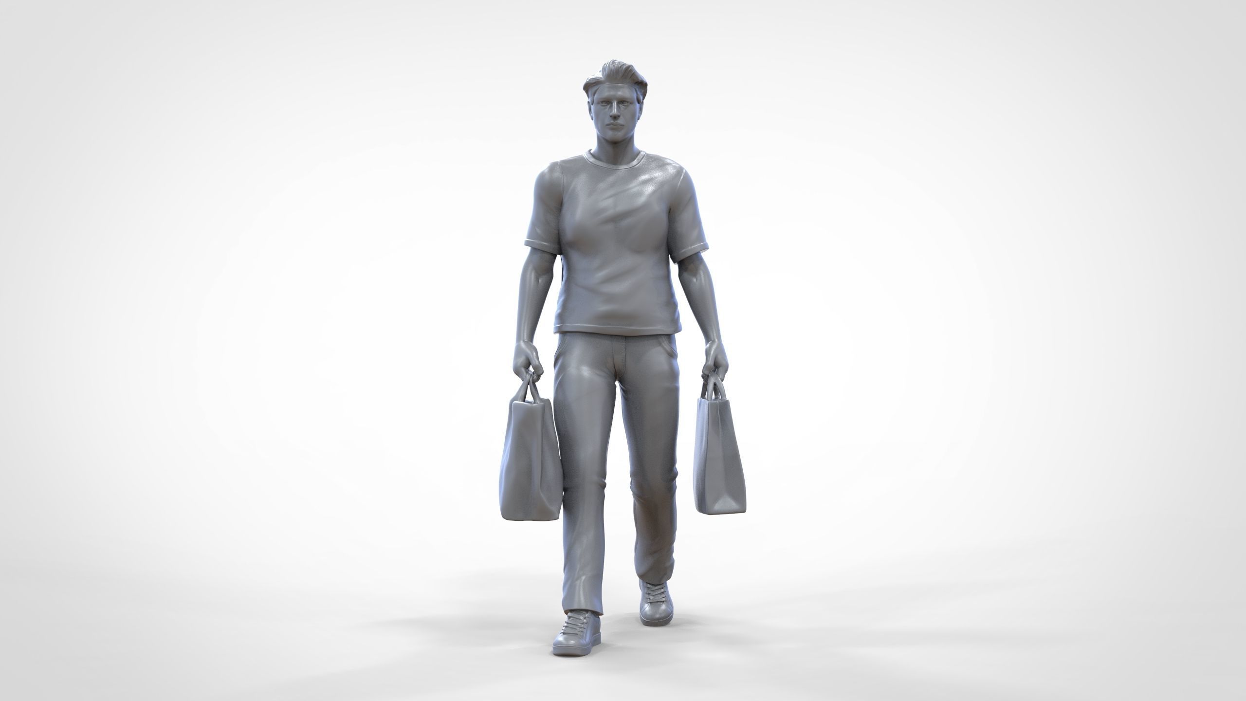 N1 Man in shopping with shopping bags 3D print model_31