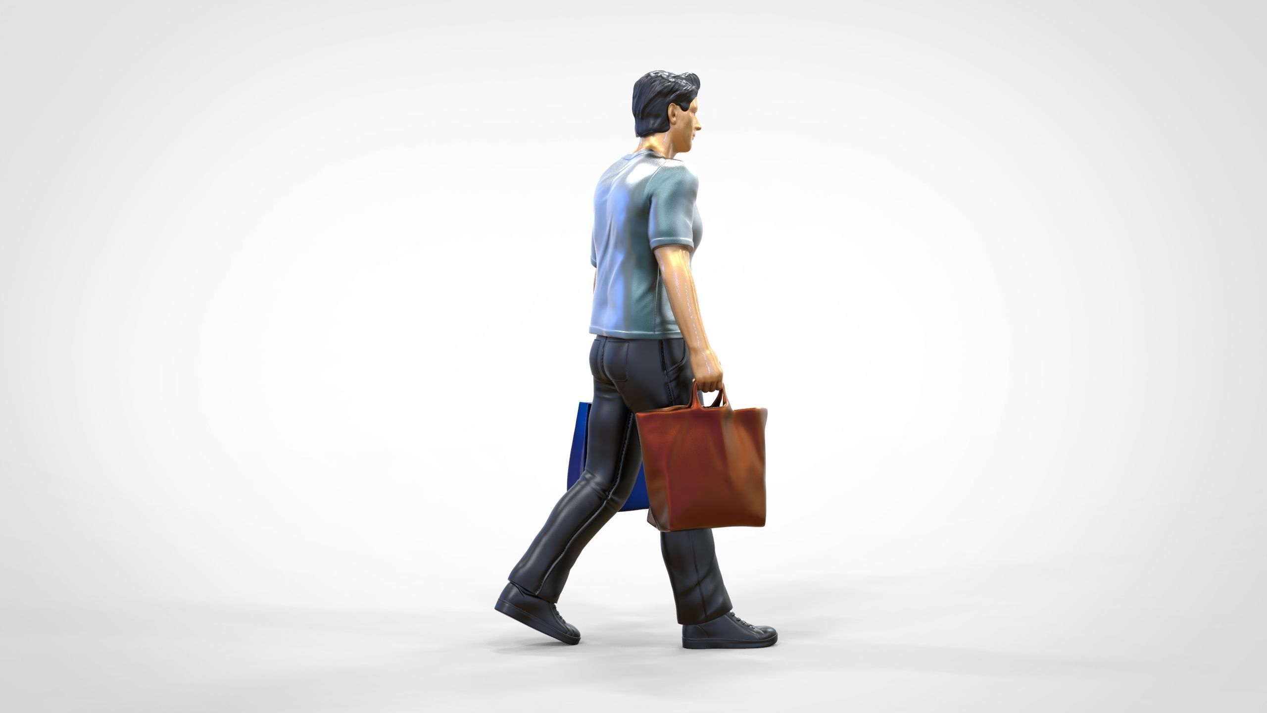 N1 Man in shopping with shopping bags 3D print model_6