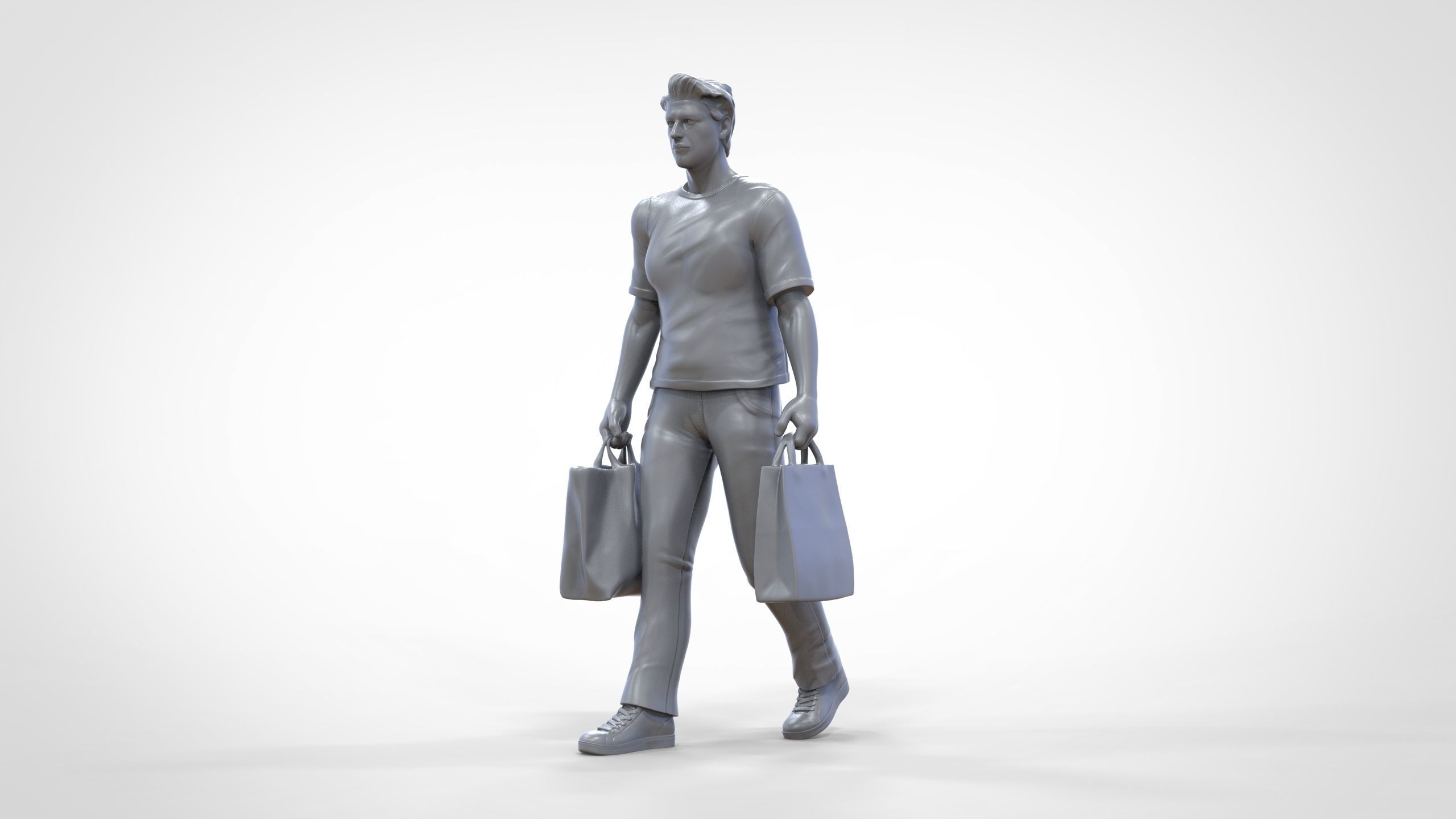 N1 Man in shopping with shopping bags 3D print model_30