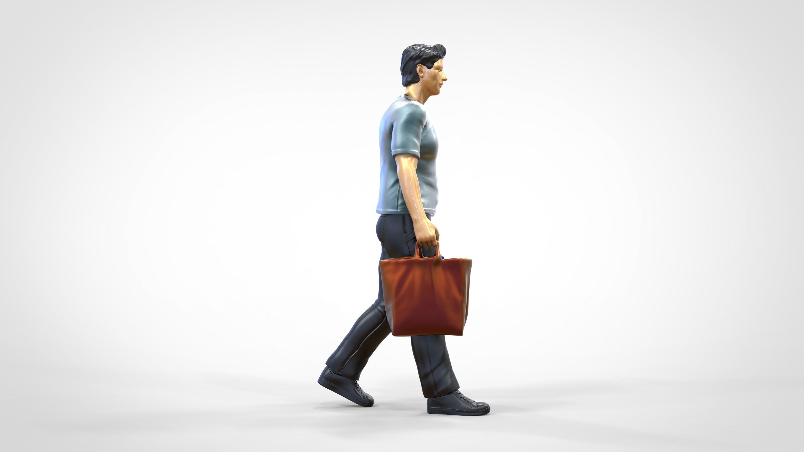 N1 Man in shopping with shopping bags 3D print model_5