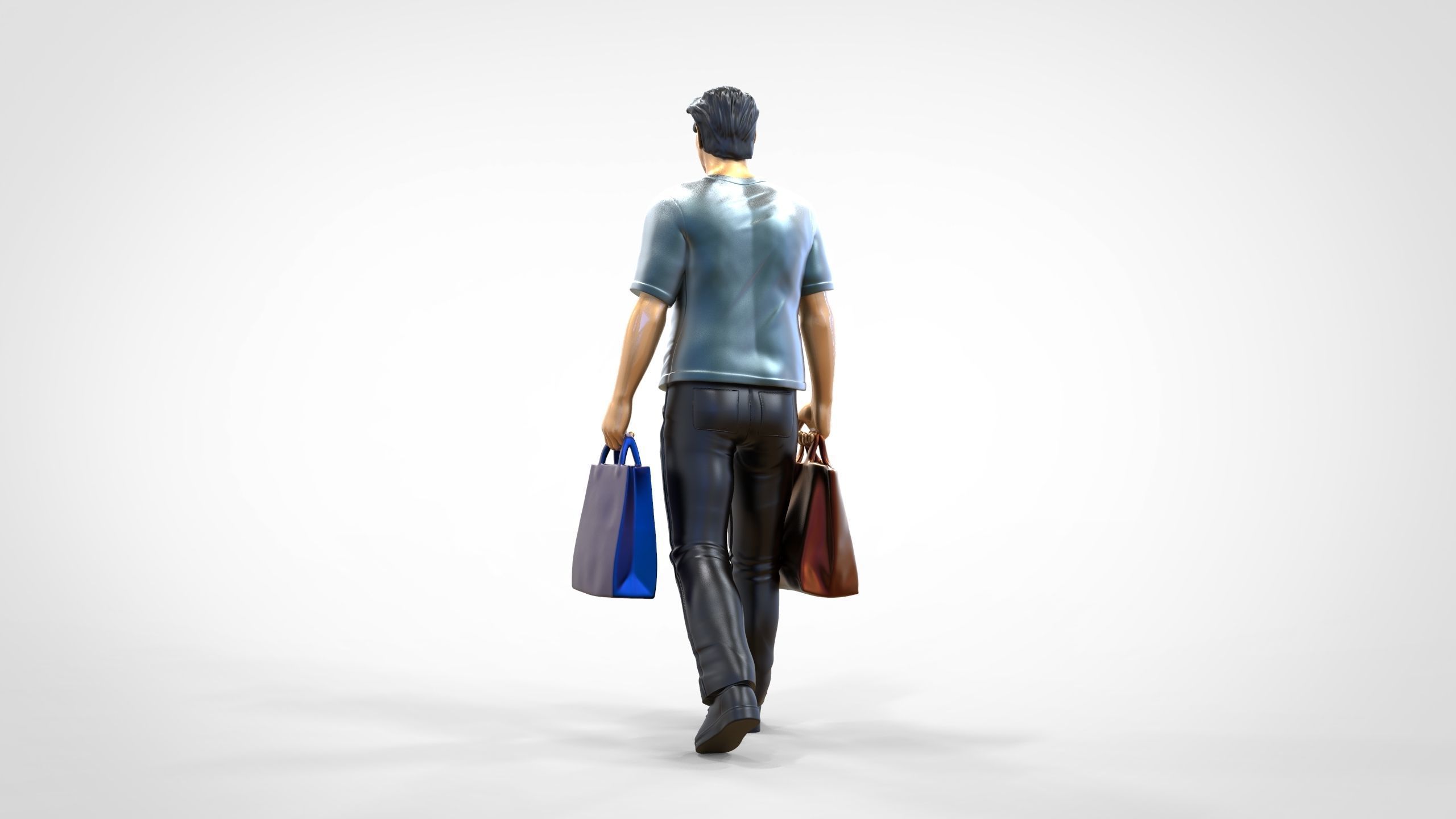 N1 Man in shopping with shopping bags 3D print model_10