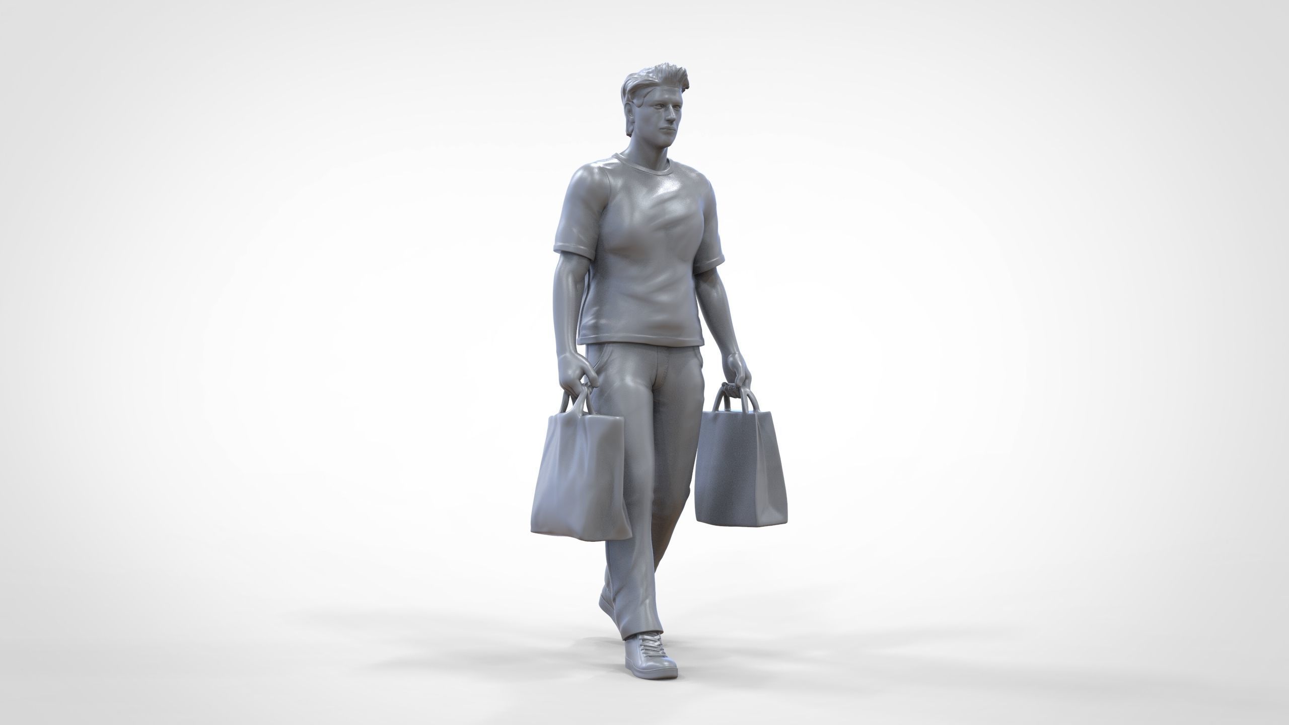 N1 Man in shopping with shopping bags 3D print model_32