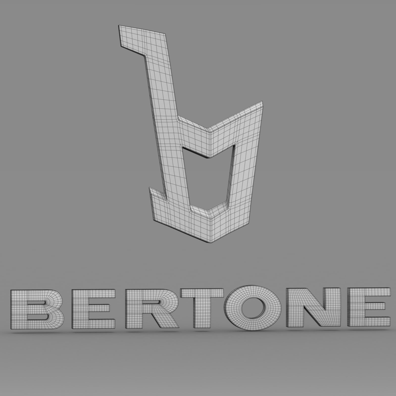 bertone logo 3D model_12