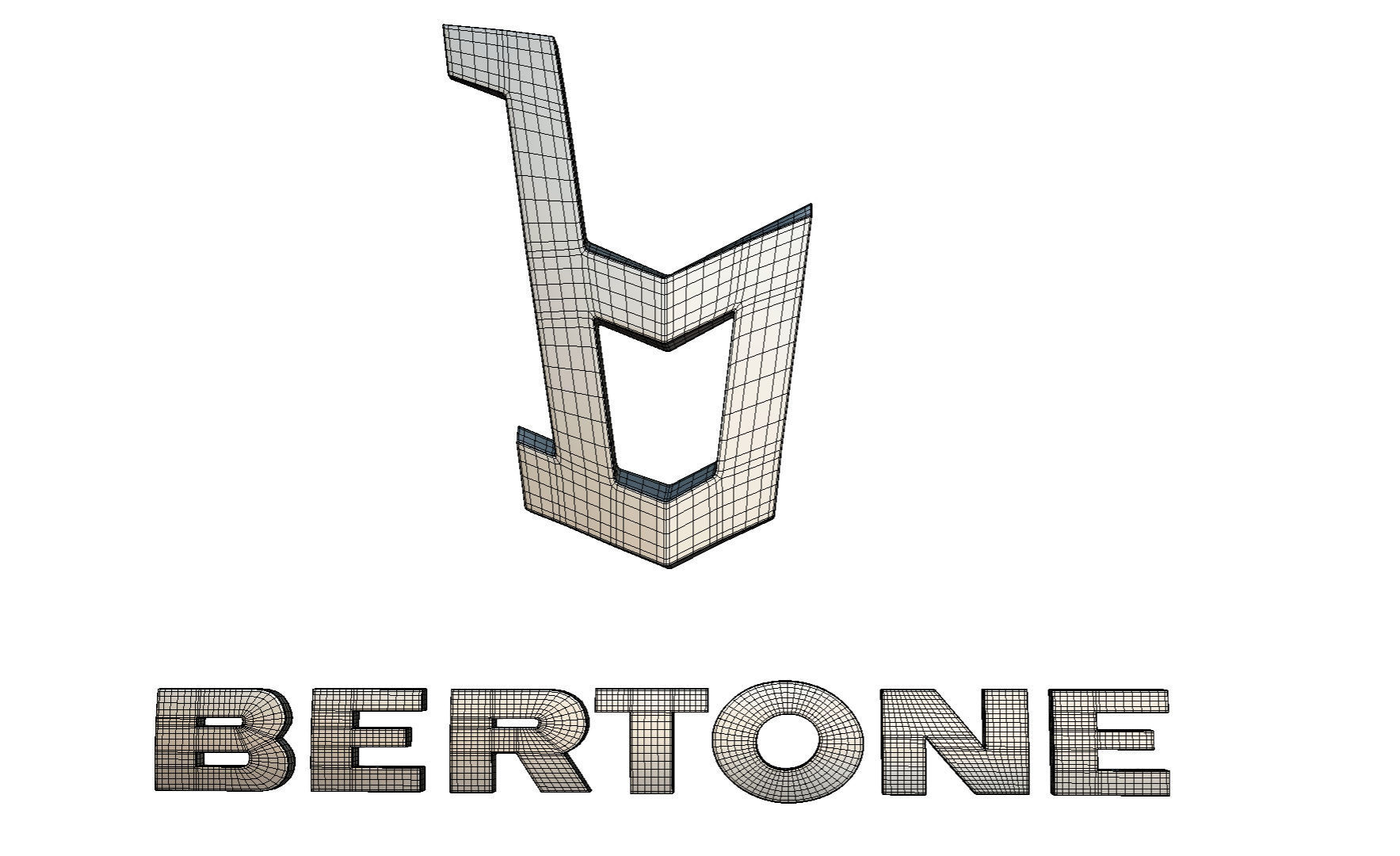 bertone logo 3D model_13