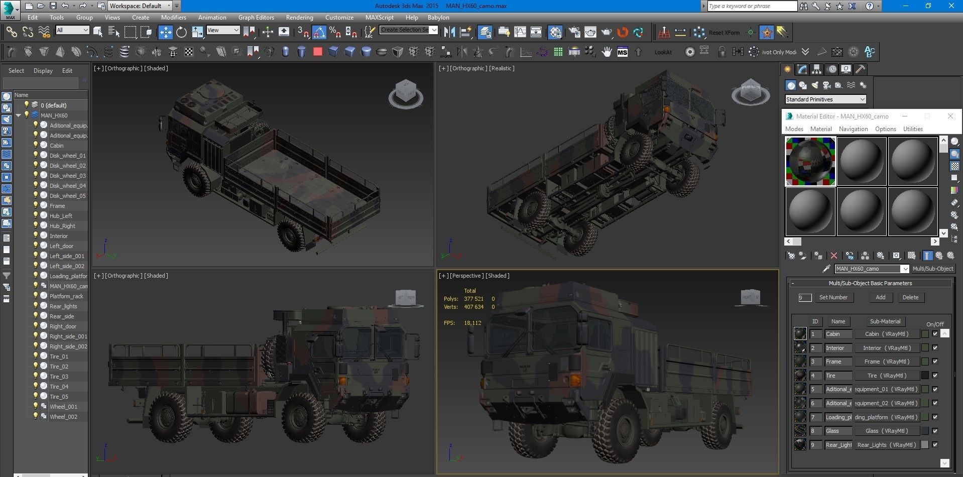 Military truck MAN HX60 3D model_32
