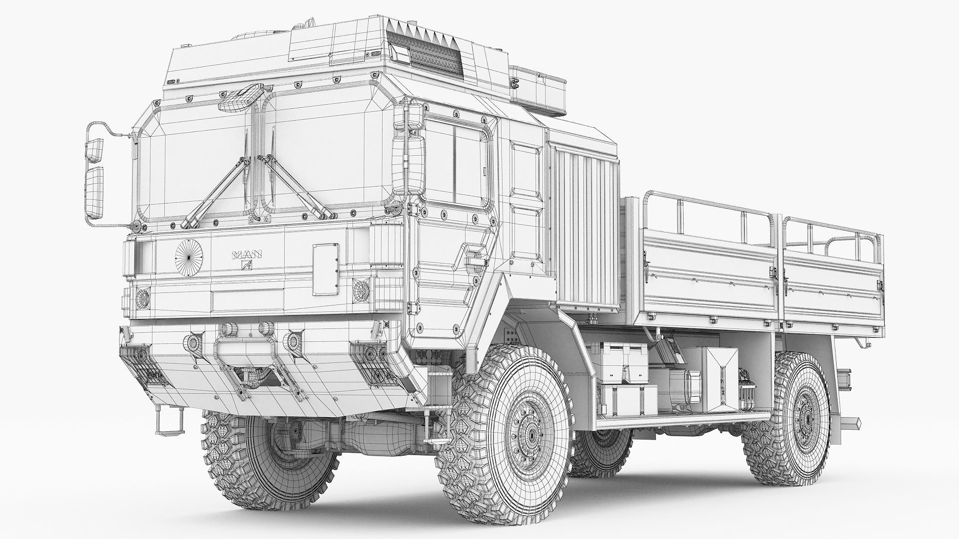 Military truck MAN HX60 3D model_25