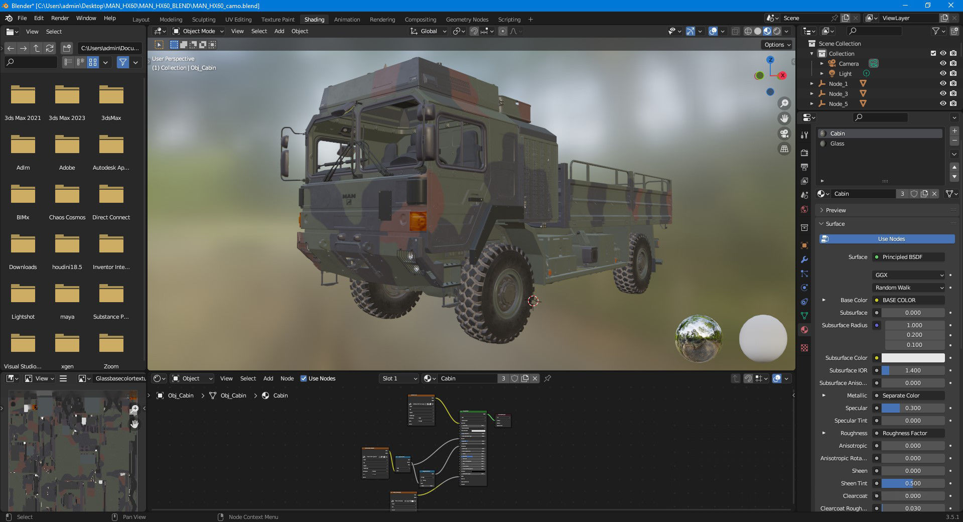 Military truck MAN HX60 3D model_33