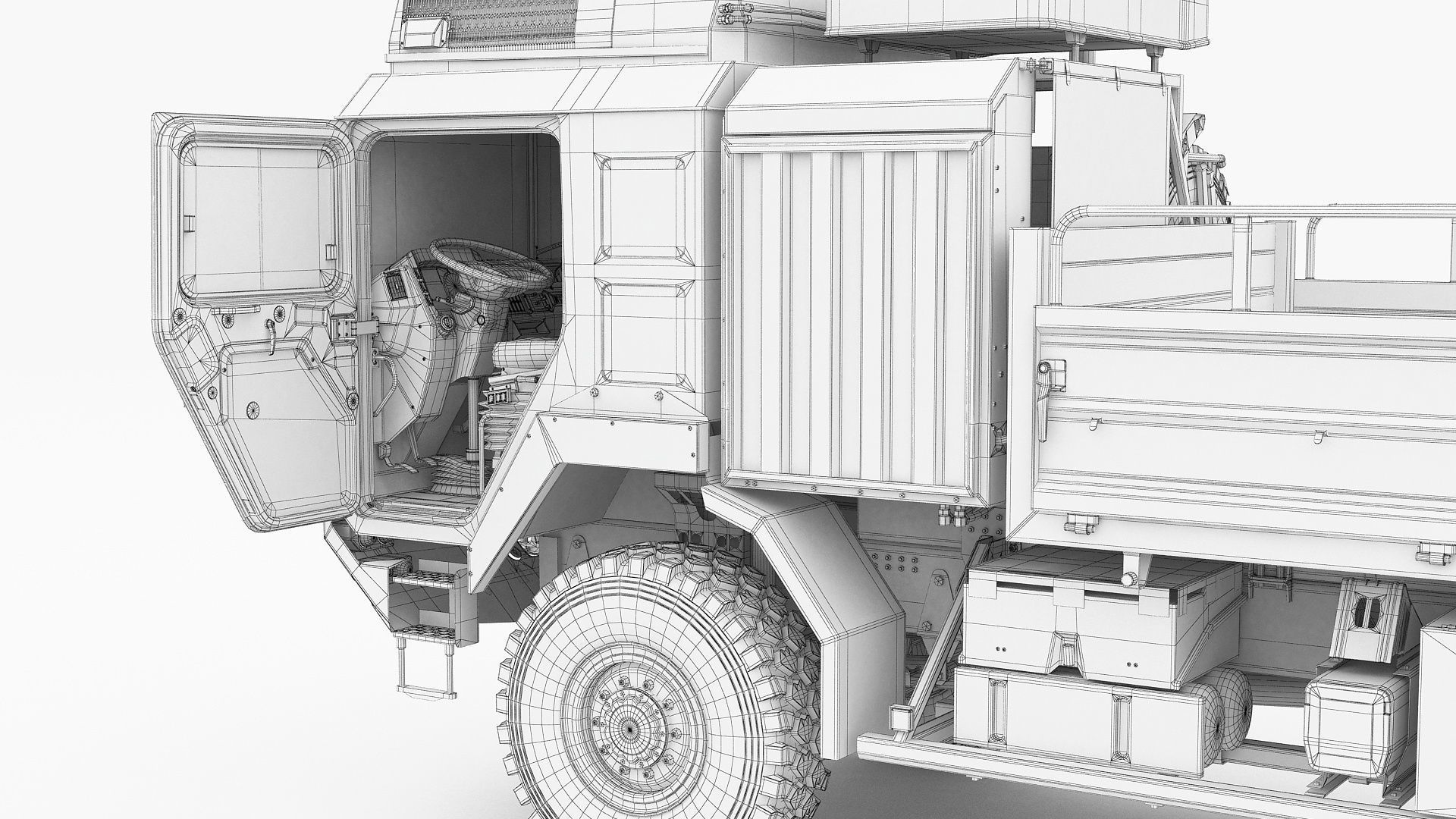 Military truck MAN HX60 3D model_29