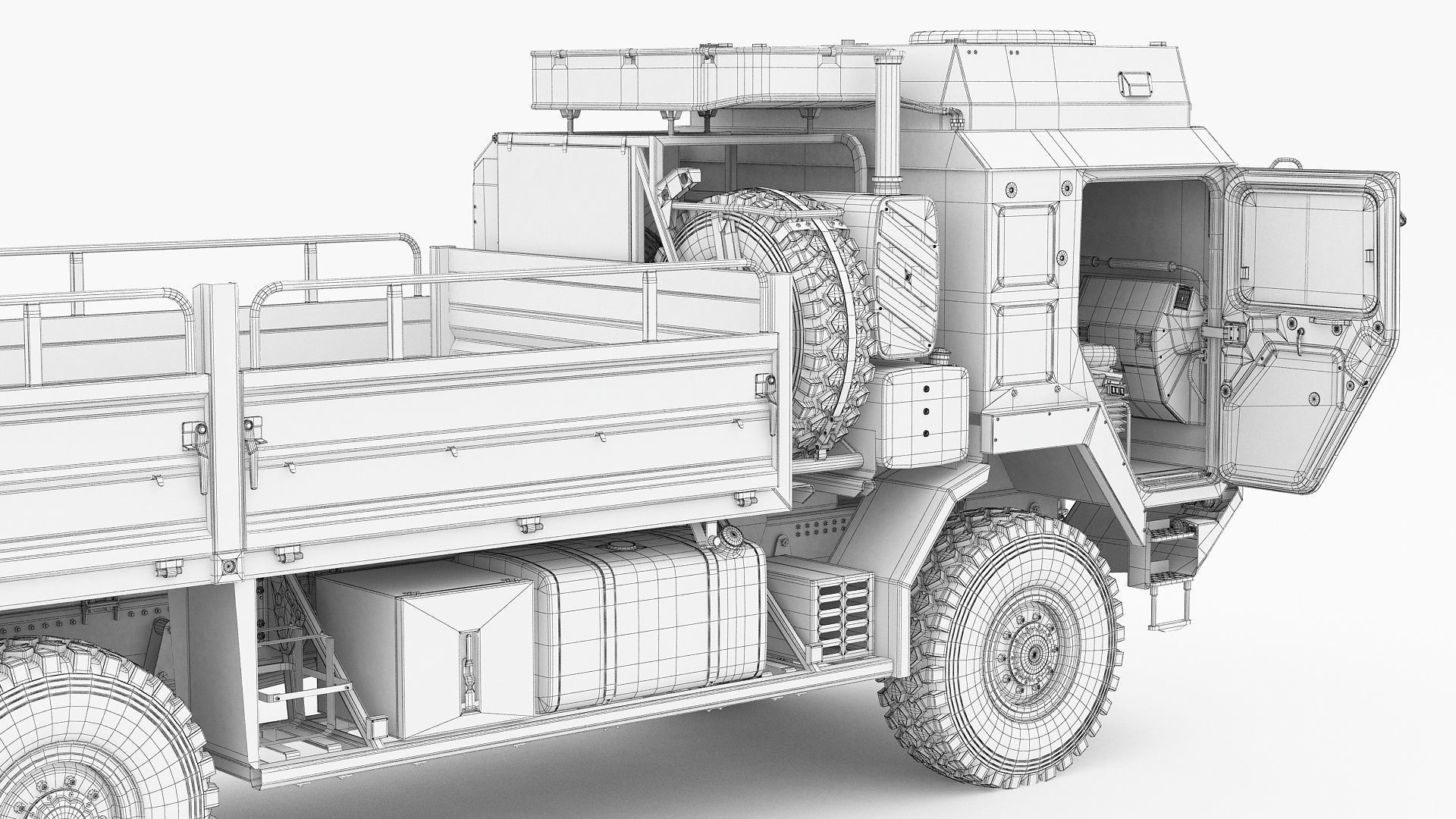 Military truck MAN HX60 3D model_28