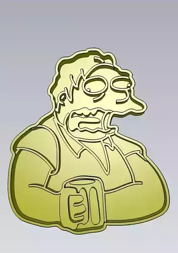 Wonderful Simpsons Character Barney Gumble Cookie Cutter 