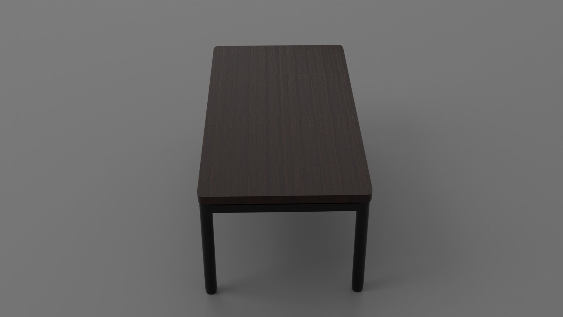 wood table Low-poly 3D model_3