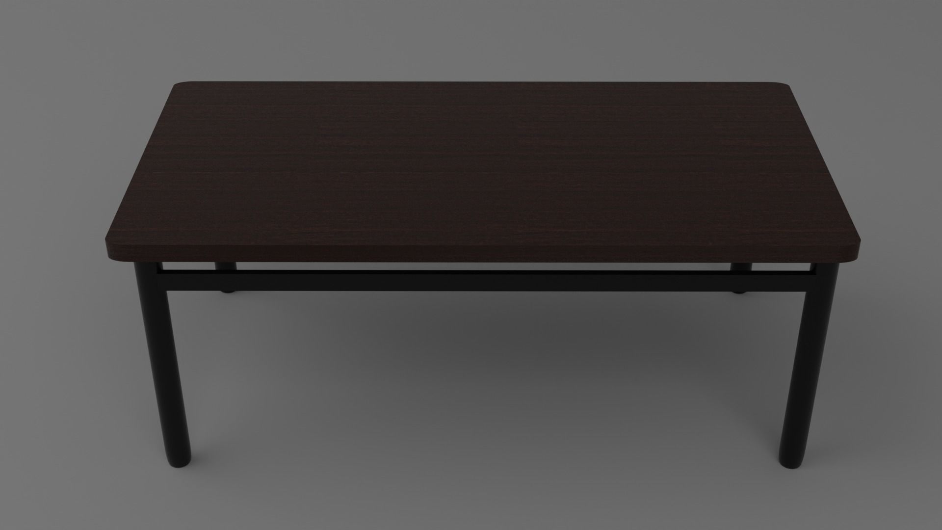 wood table Low-poly 3D model_1