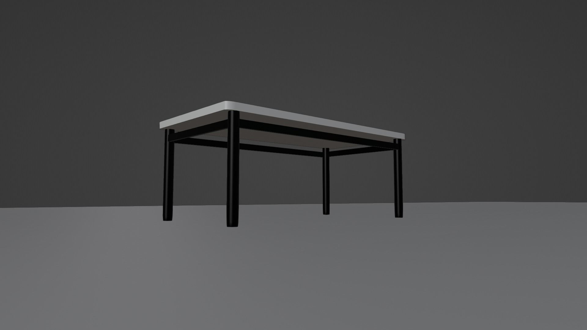wood table Low-poly 3D model_10