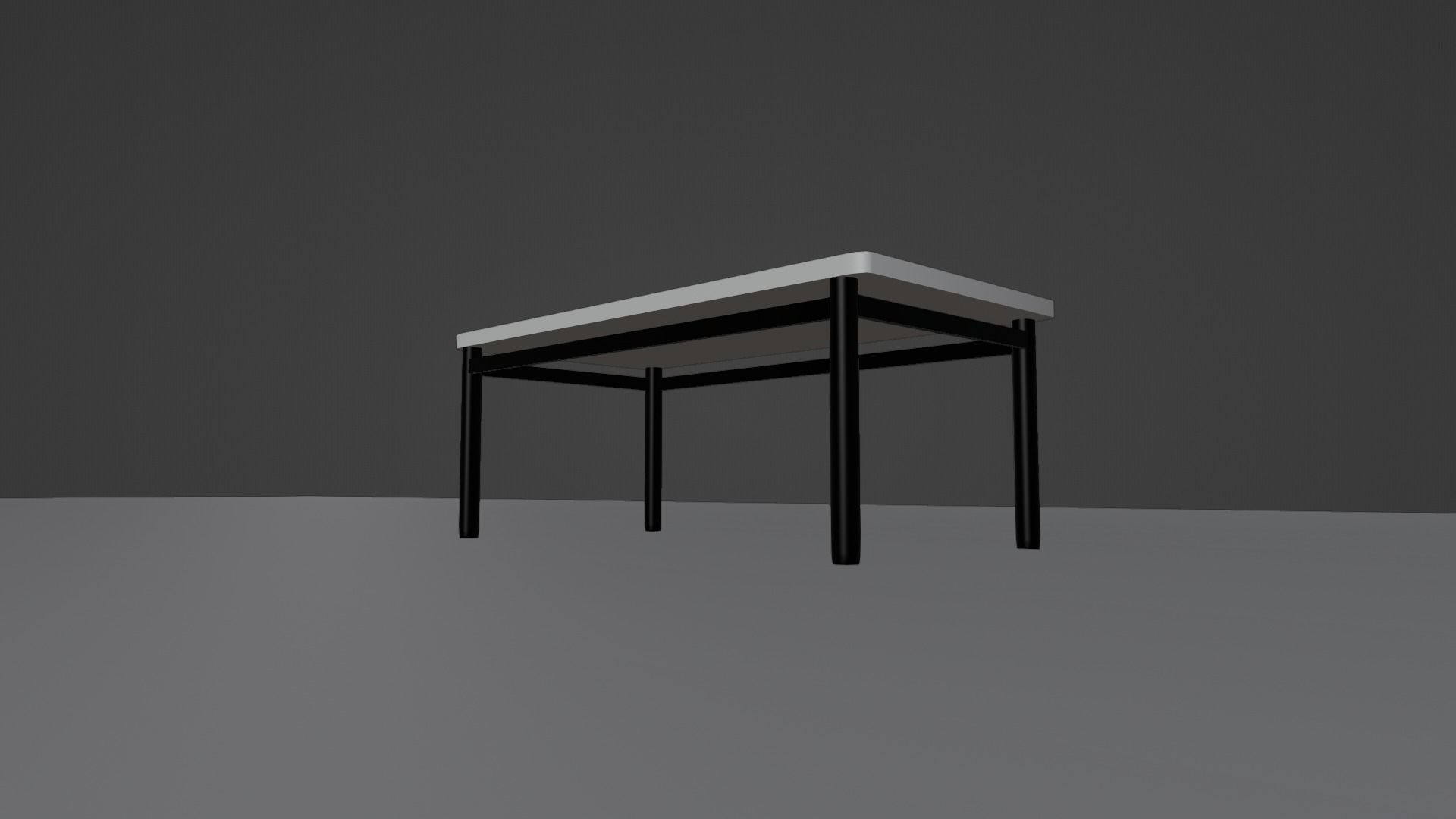 wood table Low-poly 3D model_11