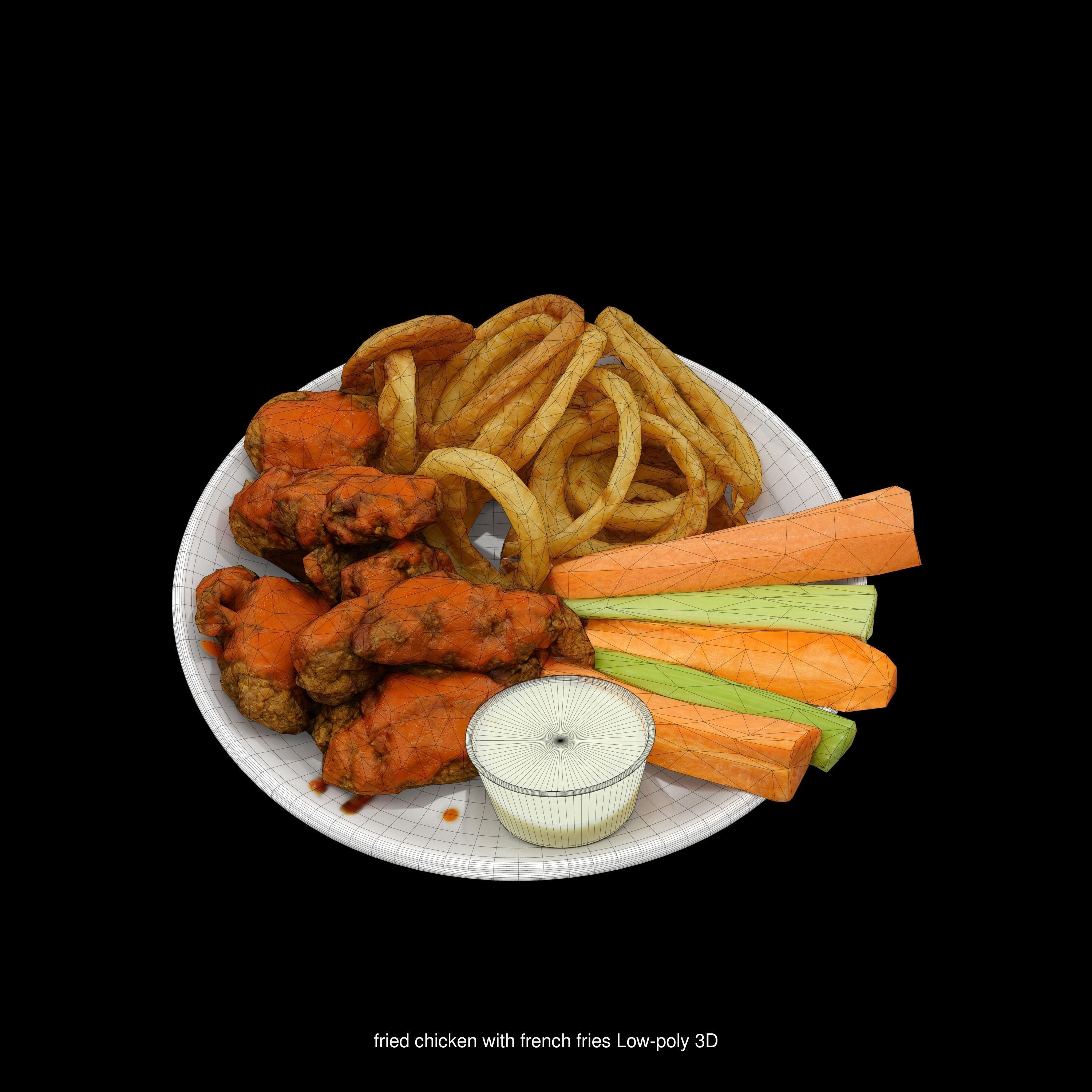 High quality pack of restaurant 3d food models  3D Model Collection_143