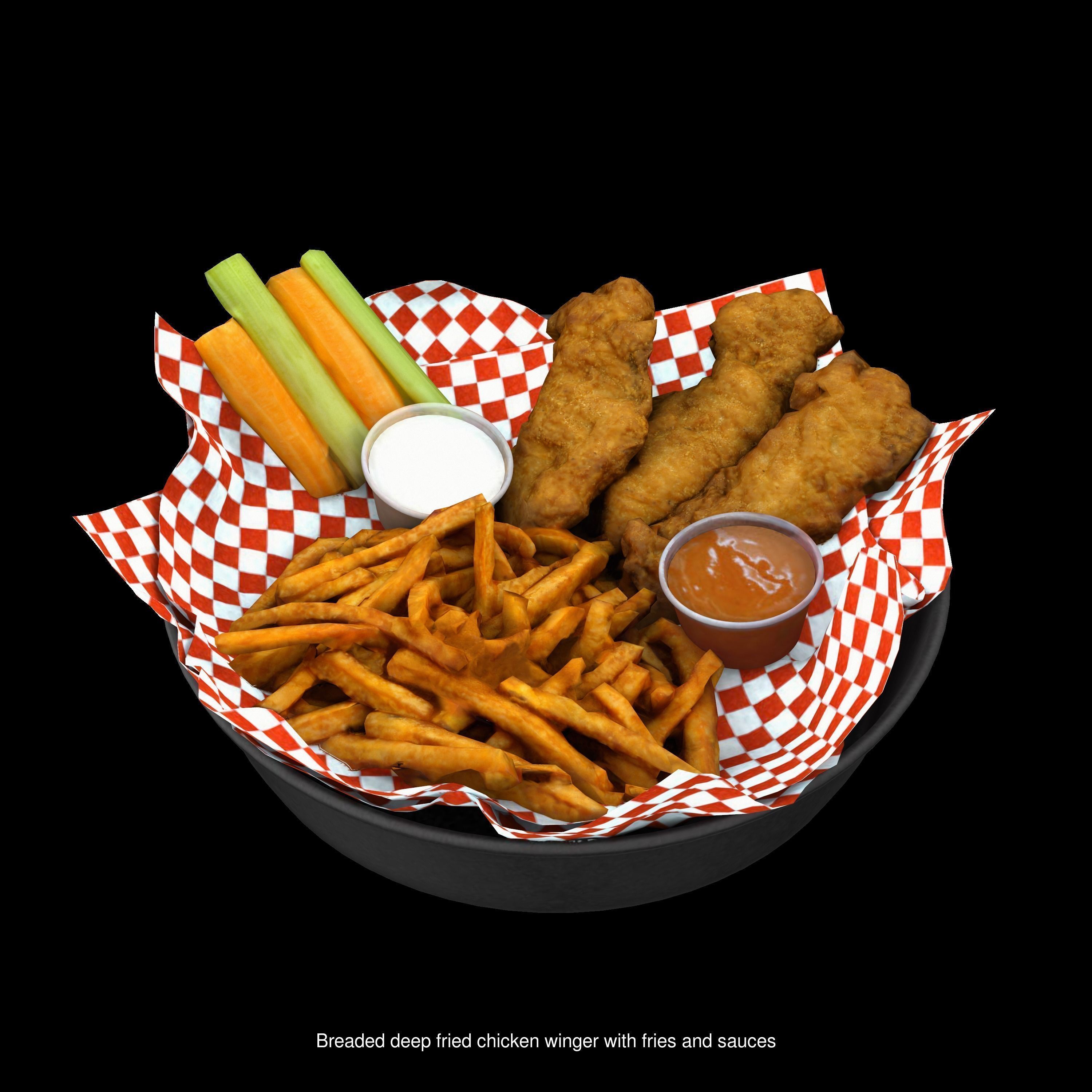 High quality pack of restaurant 3d food models  3D Model Collection_154