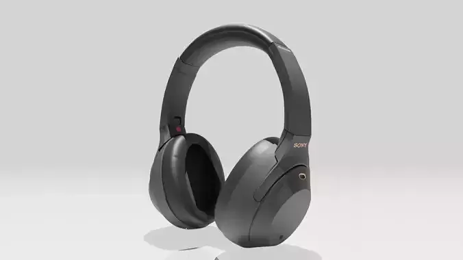 Sony WH-1000XM4 Headphones Low-poly 3D model