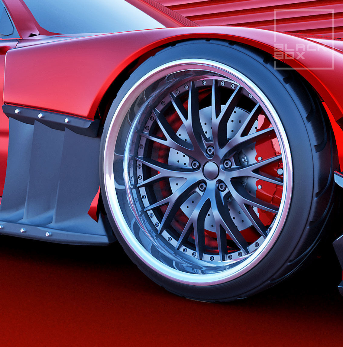 LXS WHEEL SET FRONT AND REAR 3 OFFSETS STL Miniatures 3D print model_3