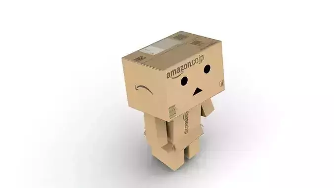 Danbo cardboard box with sad face
