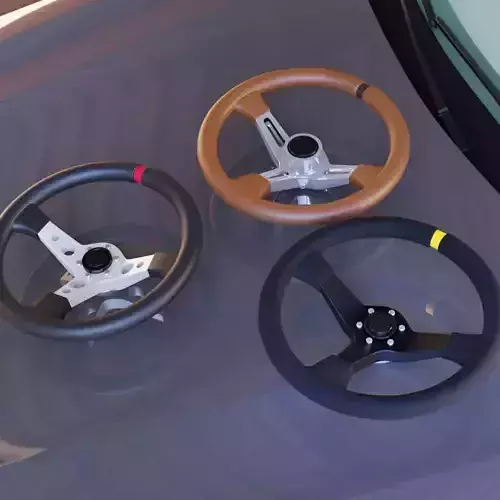 LOTSE STYLE STEERING WHEEL SET FOR DIECAST AND MINIATURES 3D print model