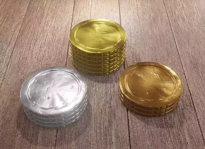 ancient coins - old coins - bronze - silver- gold 3D Model Collection