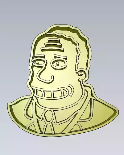Wonderful Simpsons Character Dr Julius Hibbert Cookie Cutter  3D model