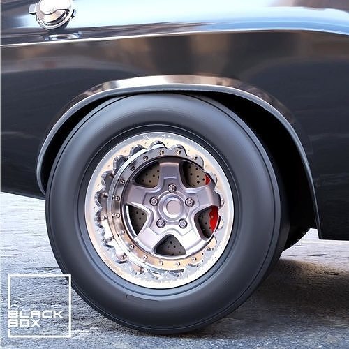 BB01 DRAG PERFORMANCE WHEEL SET FRONT AND REAR  PLUS STENCIL 3D print model