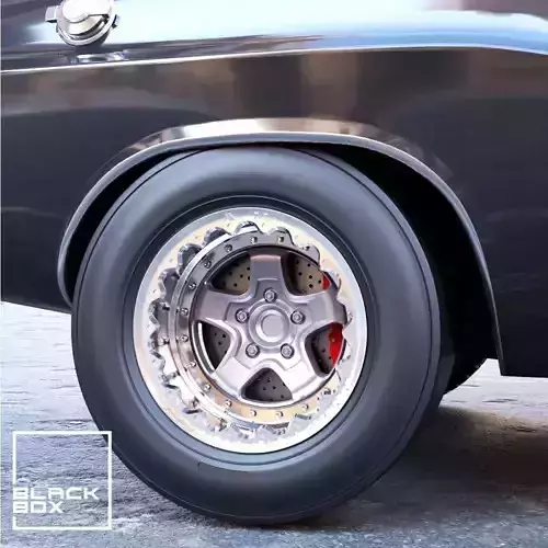 BB01 DRAG PERFORMANCE WHEEL SET FRONT AND REAR  PLUS STENCIL 3D print model