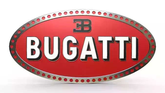 bugatti logo 3D model